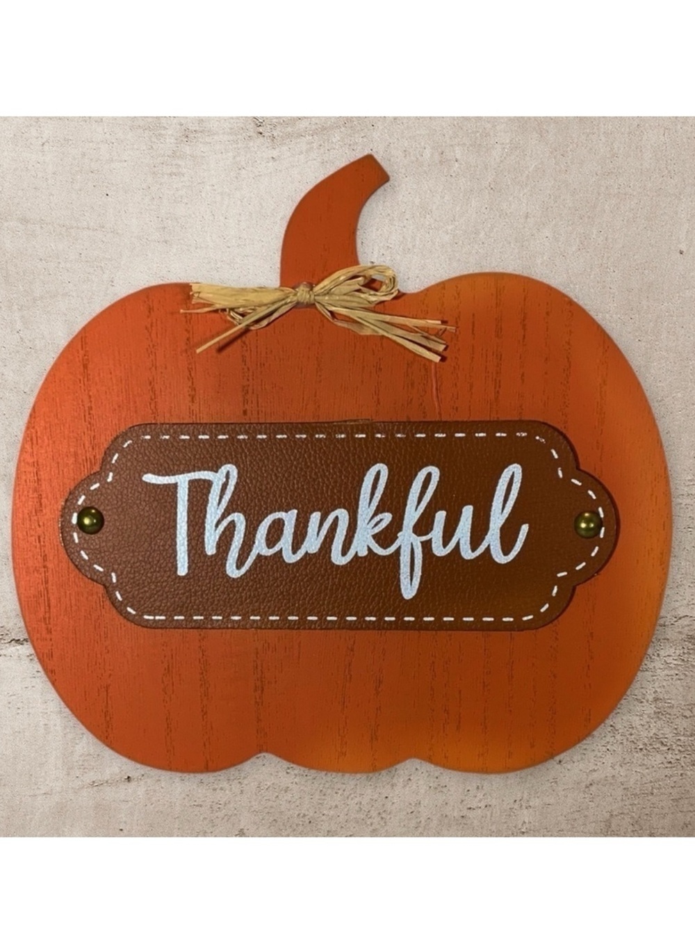 Pumpkin Autumn Table Decor Wood Modern Farmhouse Rustic Stand Up Sign Placque